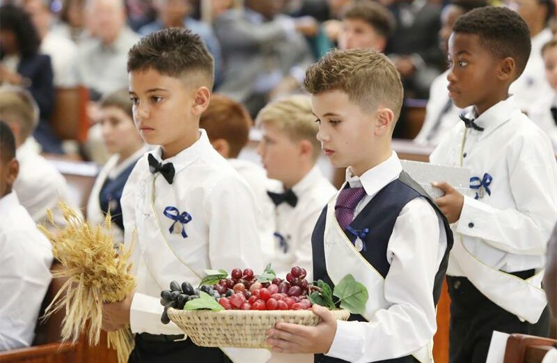 St Benedict’s boys partake in first Holy Communion