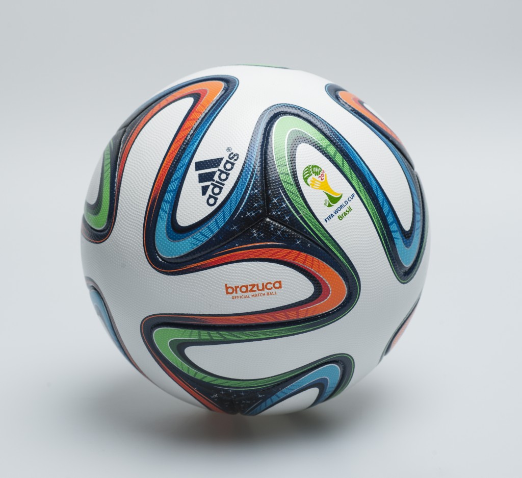 ADIDAS Brazuca Power Orange Official Match Ball, World Cup 2014 Soccer, size.5