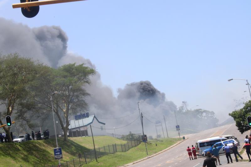 VIDEO New Germany company goes up in flames, Otto Volek Road closed