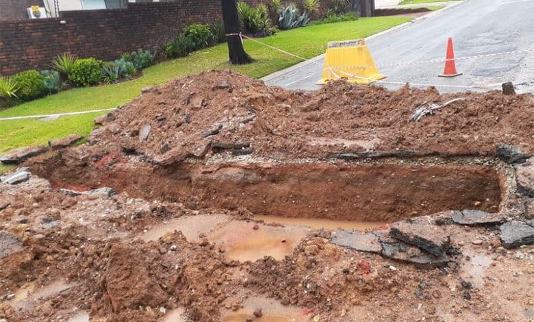 Sinkholes and potholes turn Glenvista and Mulbarton roads into danger