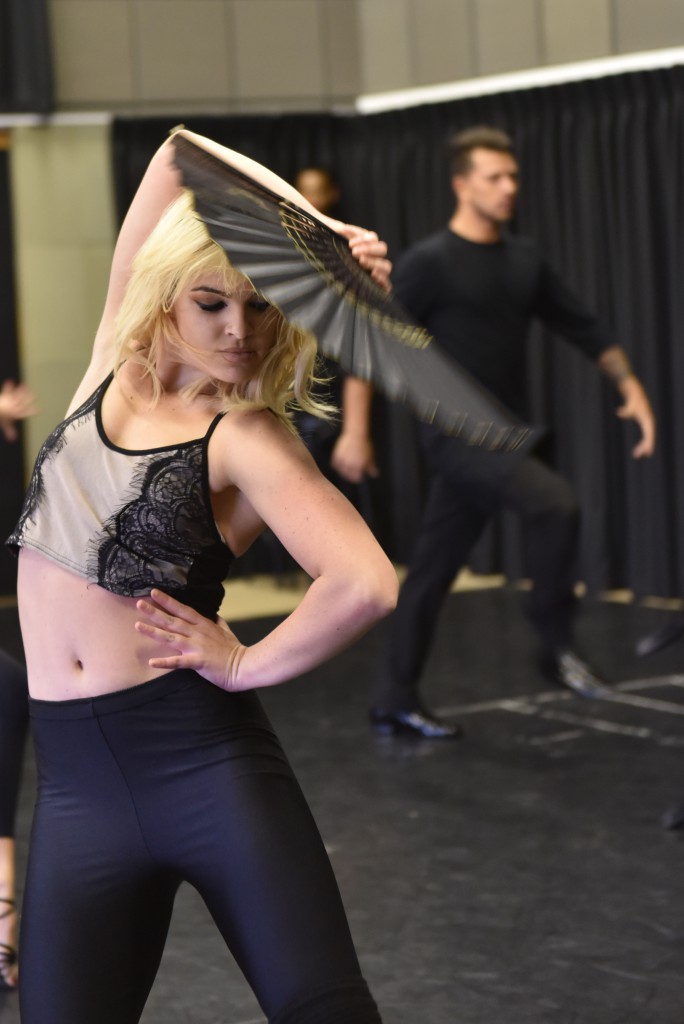 Dancers from Burn The Floor perform an extract from the new production “Fire in the Ballroom”, 8 September 2015, the show will run on The Mandela stage at Joburg Theatre from September 16th to October 3rd. Picture: Tracy Lee Stark