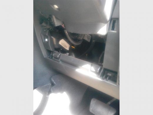 THE hijackers damaged the dashboard of the Jeep Wrangler apparently trying to find the tracker unit. Photograph: EMPD