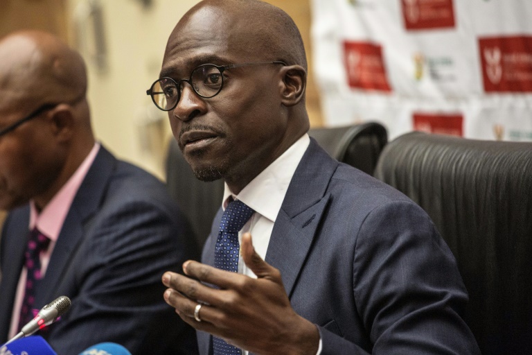 South African Finance Minister Malusi Gigaba, pictured in April 2017, forecasts that by 2020, 15% of economic revenue will be eaten up by debt repayment, a prognostic that conforms to S&P's lowering the country's credit rating