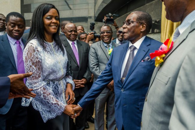 Zimbabwe's First Lady Grace Mugabe, 52, is widely seen as vying to replace her 93-year-old husband Robert Mugabe when he dies