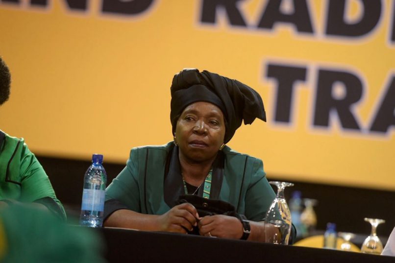 Presidential hopeful Nkosazana Dlamini-Zuma sits before the first plenary at the ANC National Elective Conference at Nasrec, Johannesburg on 16 December 2017. Dlamini-Zuma is seen as one of the leading candidates alongside current Deputy President Cyril Ramaphosa. Picture: Yeshiel Panchia