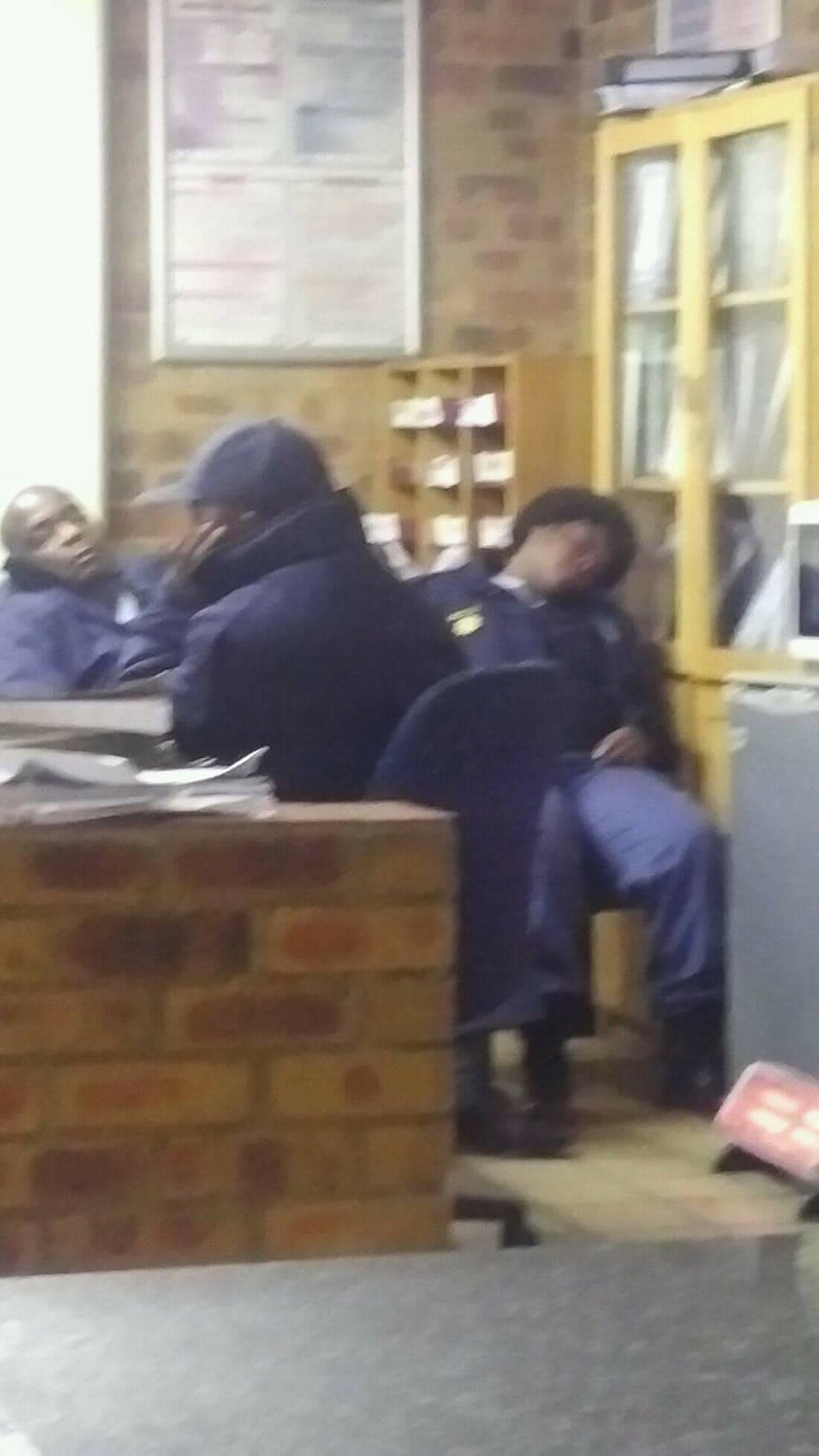 PICS: Photos of cops sleeping at their desks | The Citizen