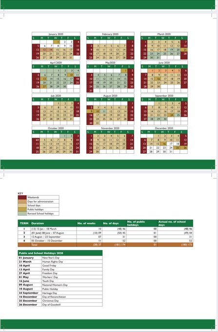 Motshekga releases updated 2020 school calendar | The Citizen