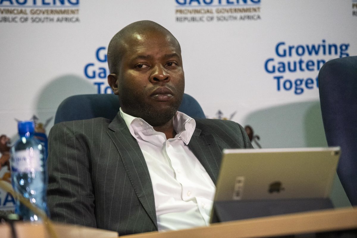 MEC for Co-operative Governance and Traditional Affairs, Mr Lebogang Maile during the Gauteng Executive Council media briefing