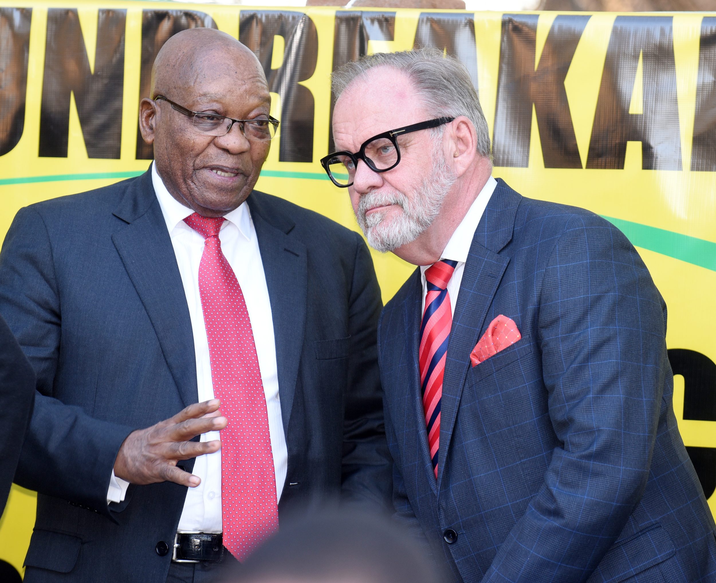 Jacob Zuma and Carl Niehaus talking