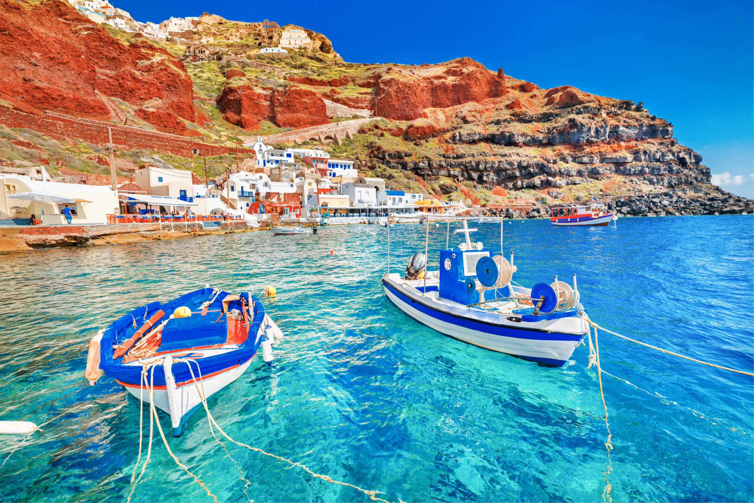 Blue and White small boats. Picture: iStock.