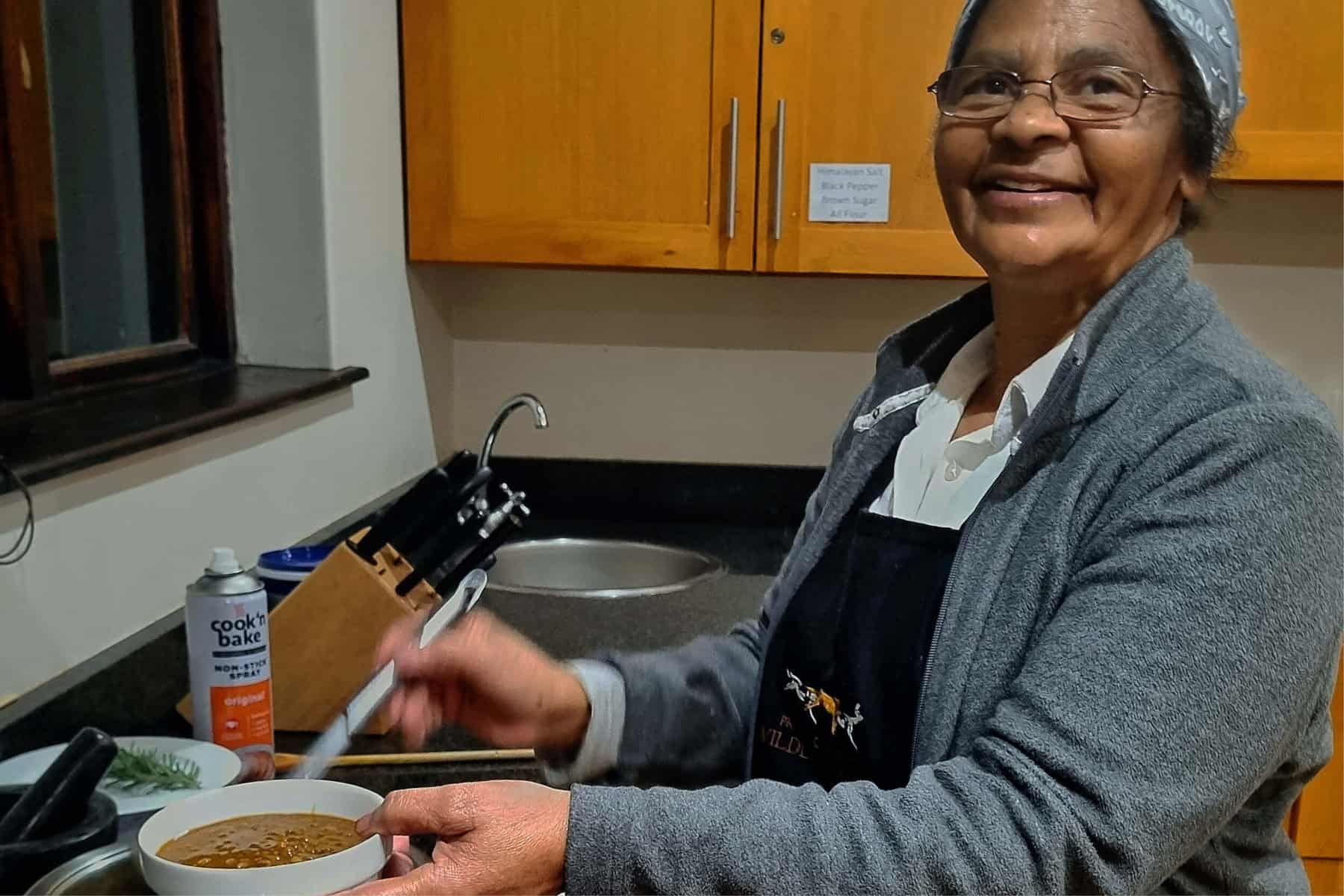 DELICIOUS. Tannie Poppie Ewerts in the kitchen. Picture: Jim Freeman