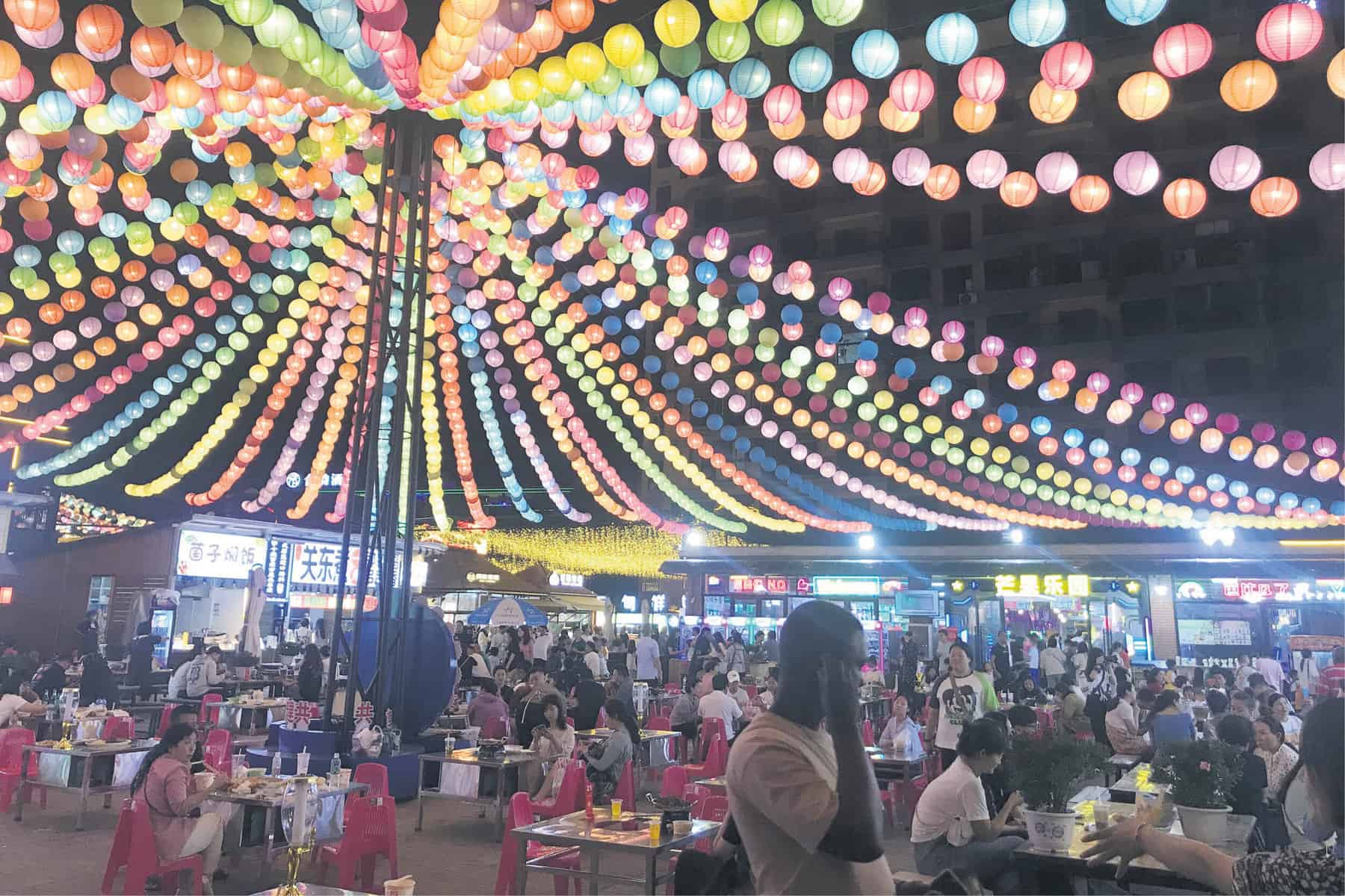 STARLIGHT. A night open market in Yuxi, Yunnan. Picture: Amanda Watson
