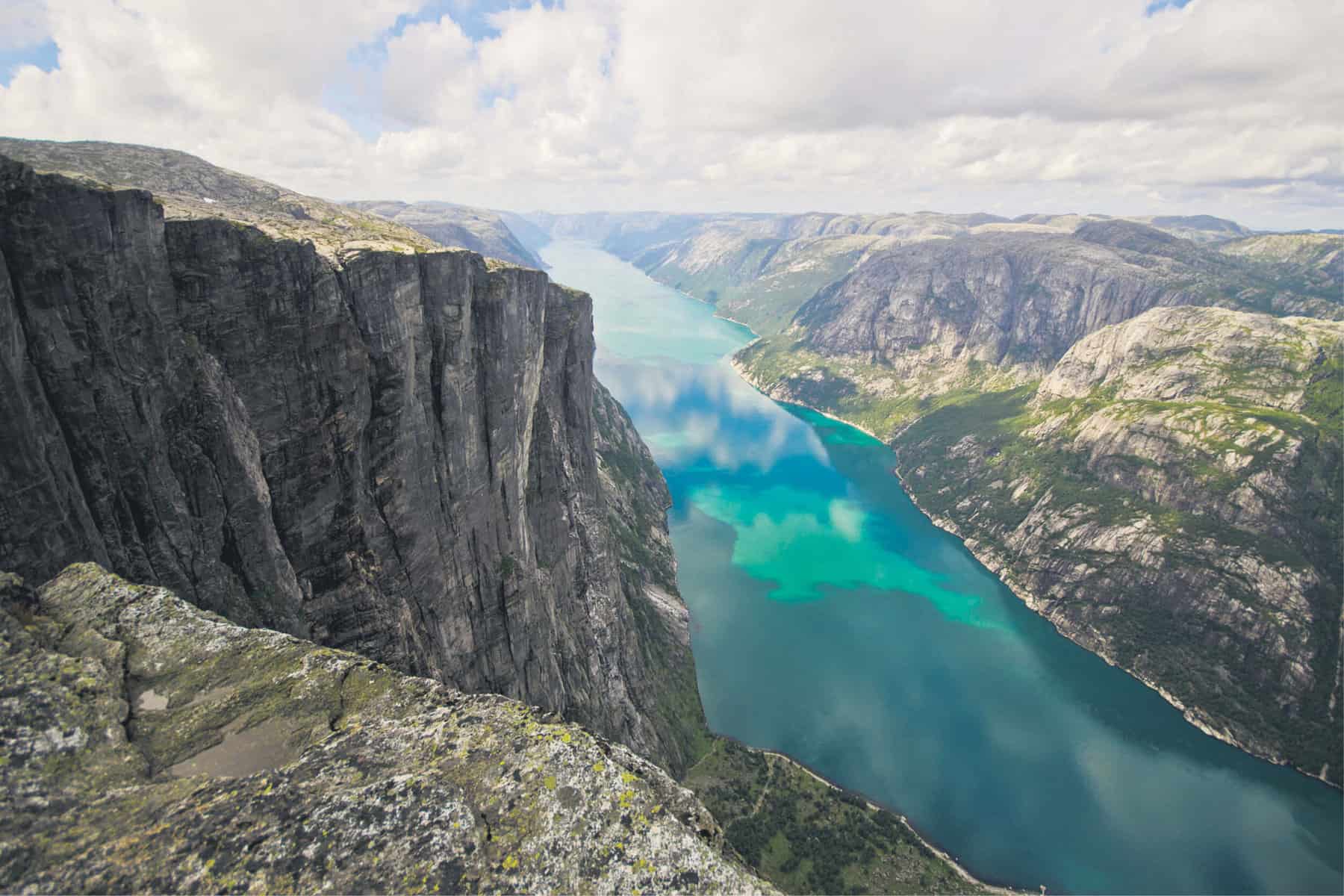 BREATHTAKING. View of Lysebotn fjord on the cliffs near Kjerag. Picture: iStock