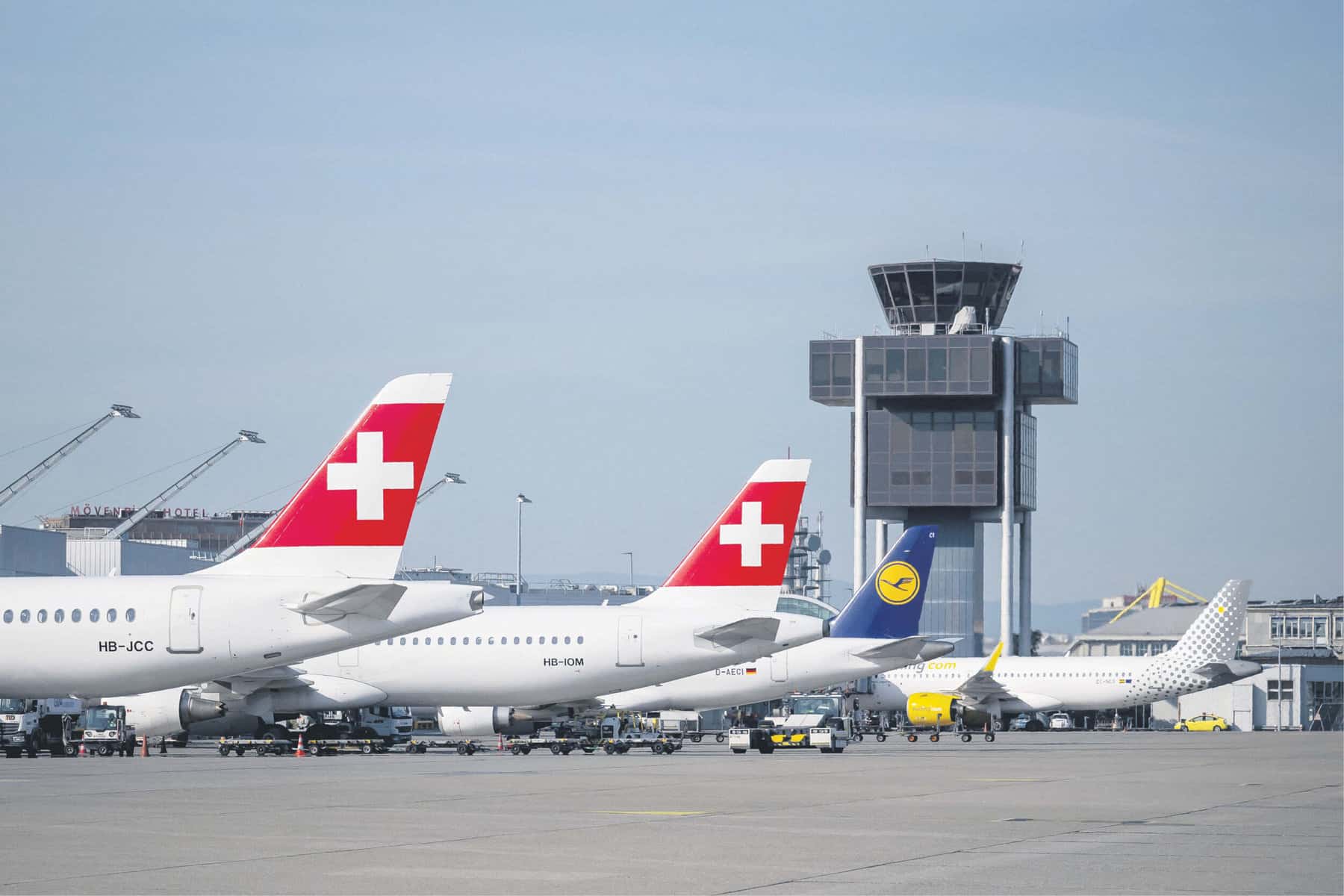 IN THE BLACK. European airlines, like Swiss International Air Lines, Lufthansa and Spain’s Vueling, expect to post a profit next year. Picture: AFP