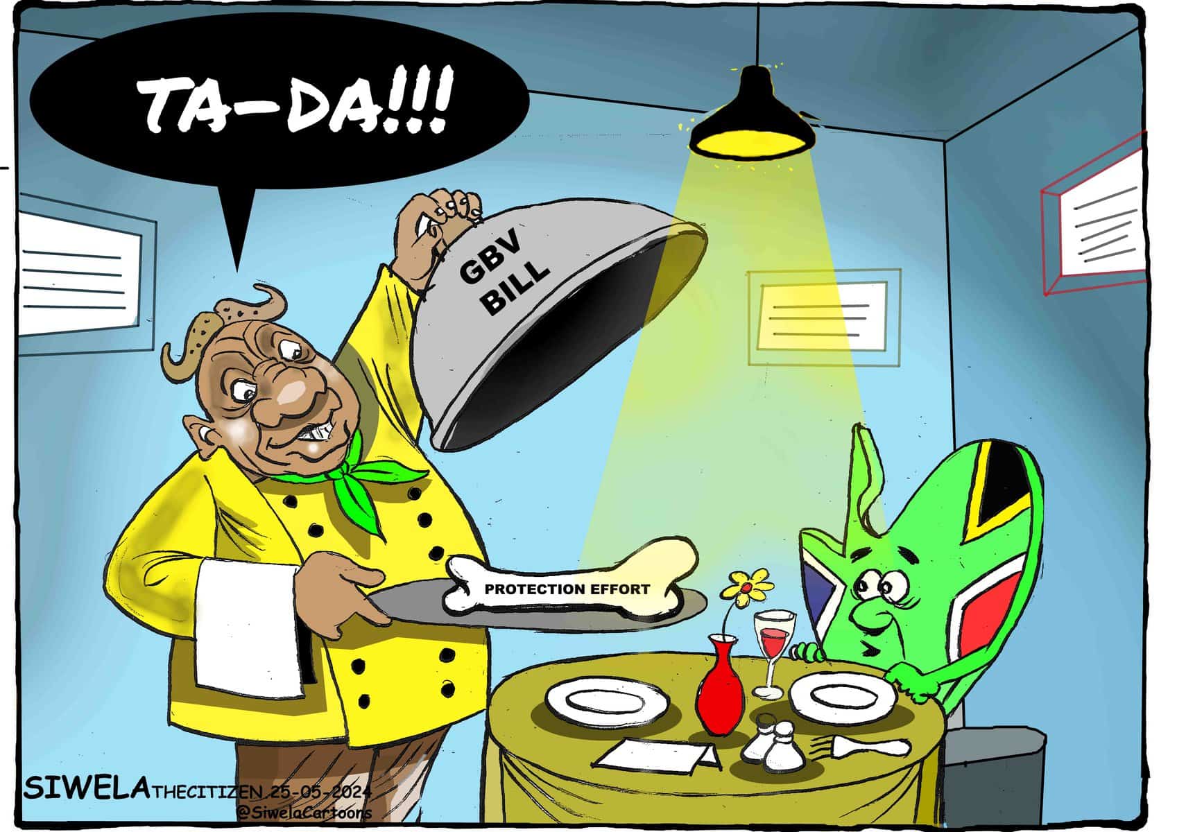 Cartoon Ramaphosa GBV bill