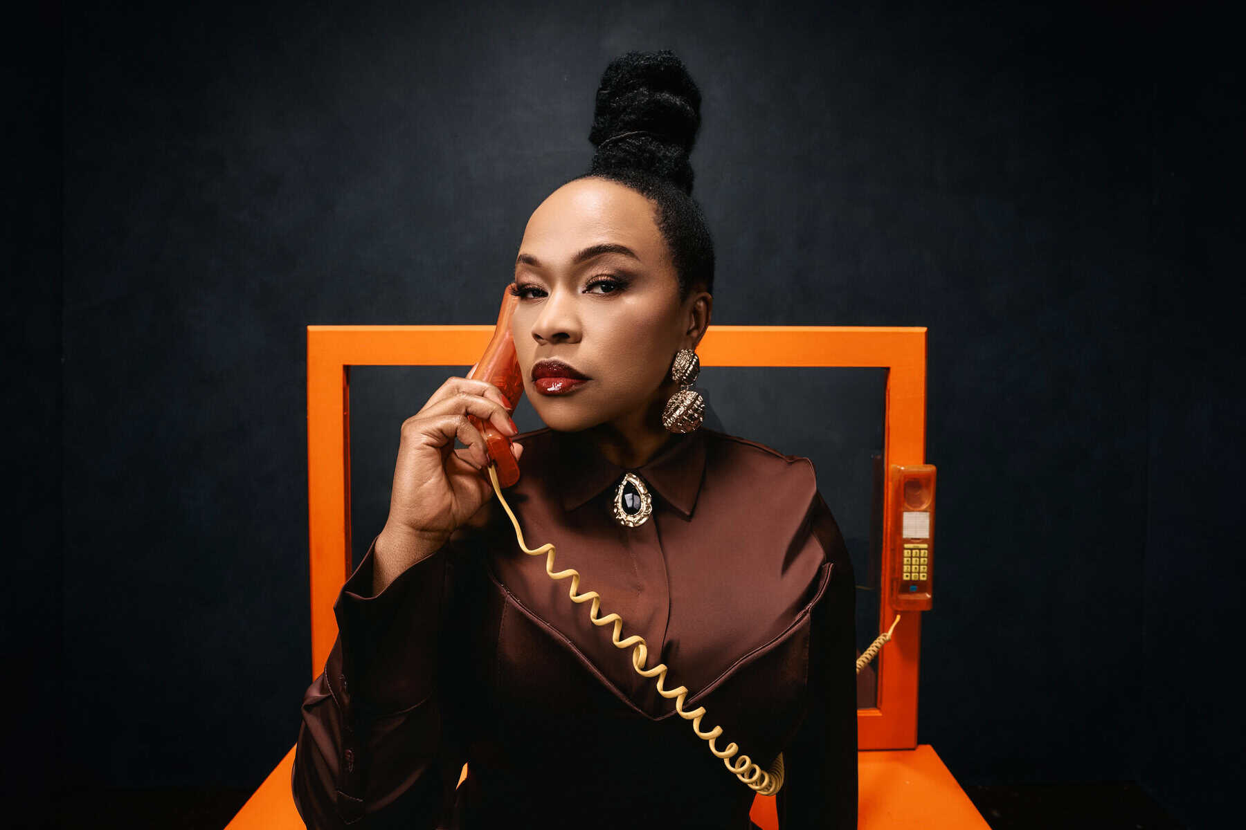 Sindi Dlathu plays menacing prison warden Agnes Khoza. Picture: Supplied, Mishaal Gangaram for Netflix