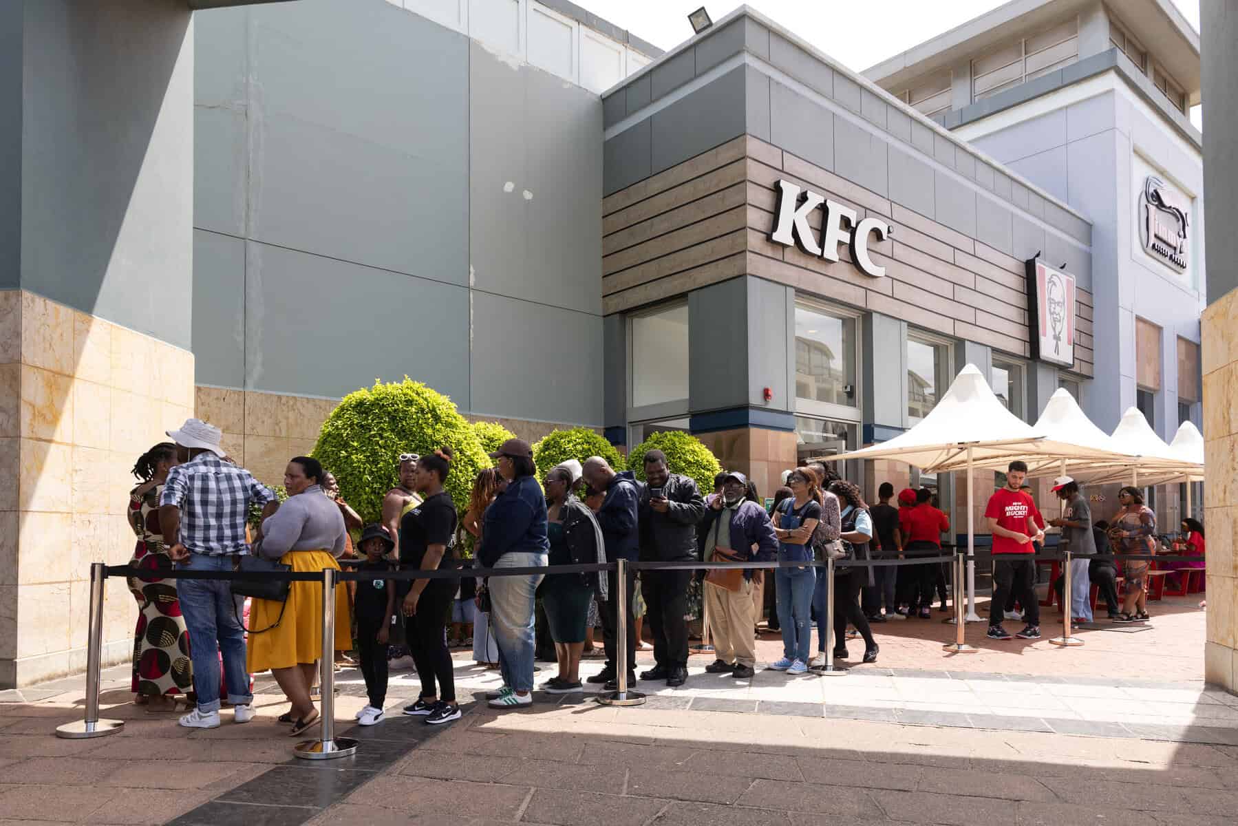 KFC customers outside KFC Gateway Mall. Picture: Supplied